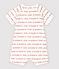 Petit Bateau-Einteiler aus Bio-Baumwoll-Jacquard mit "Je t'aime"-Schriftzug weiss MARSHMALLOW/rot PEPS