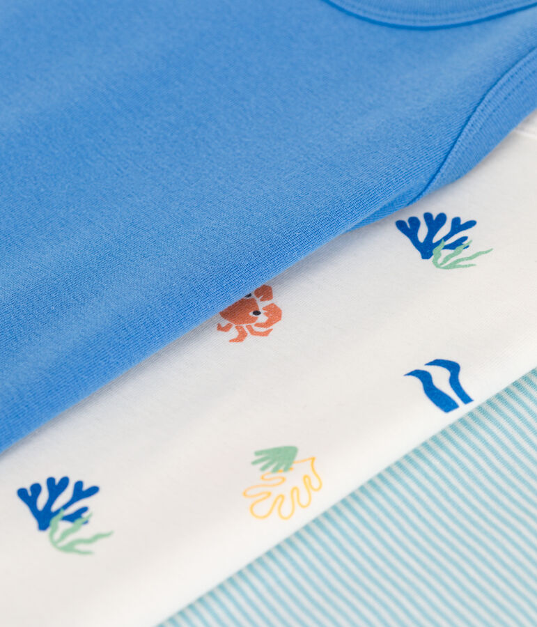 3er-Set Kinder-Unterhemden aus bedruckter Baumwolle vielfarbig