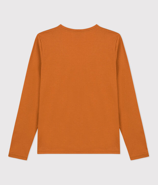 T-Shirt LE DROIT aus Baumwolle mit V-Ausschnitt f&uuml;r Damen braun