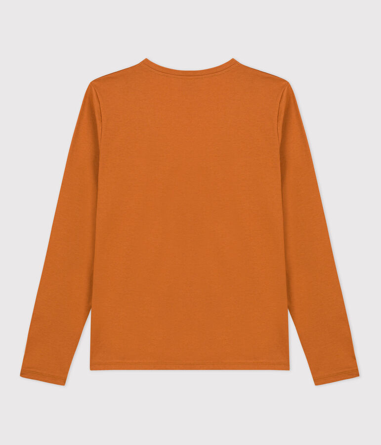 T-Shirt LE DROIT aus Baumwolle mit V-Ausschnitt f&uuml;r Damen braun