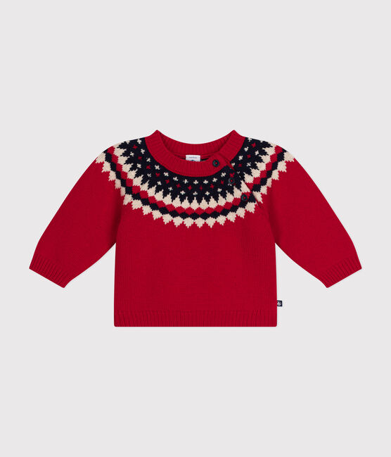 Baby-Strickpullover mit Wollanteil rot STOP/ MULTICO