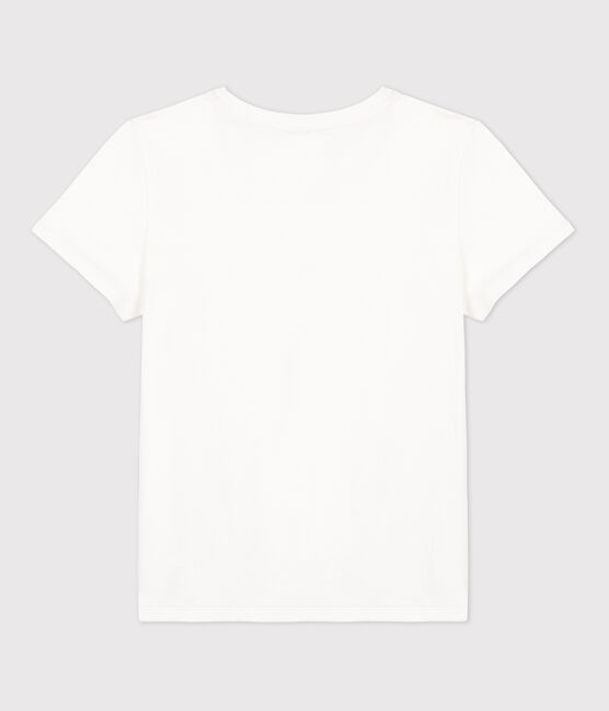 T-Shirt LE DROIT aus Baumwolle mit Rundhalsausschnitt weiss ECUME