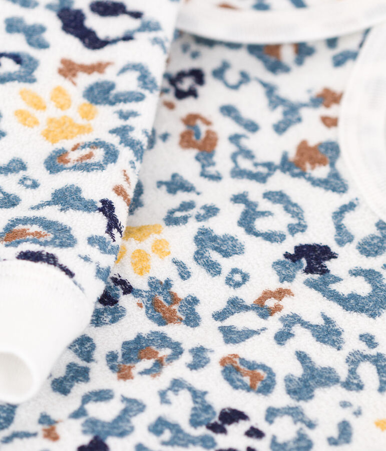 Strampler aus Frottee weiss/vielfarbig