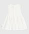 &Auml;rmelloses wei&szlig;es Baby-Kleid aus Baumwolle mit Lochspitze weiss