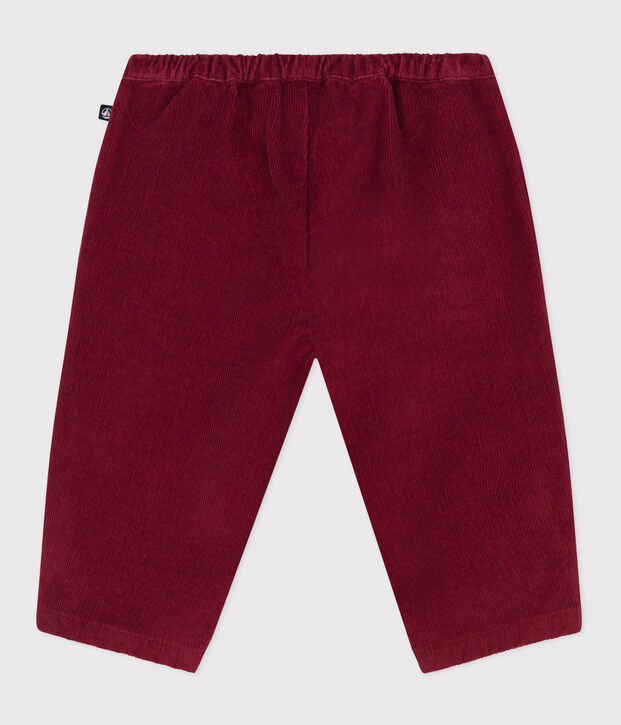 Baby-Hose aus einfarbigem Fein-Cord rot