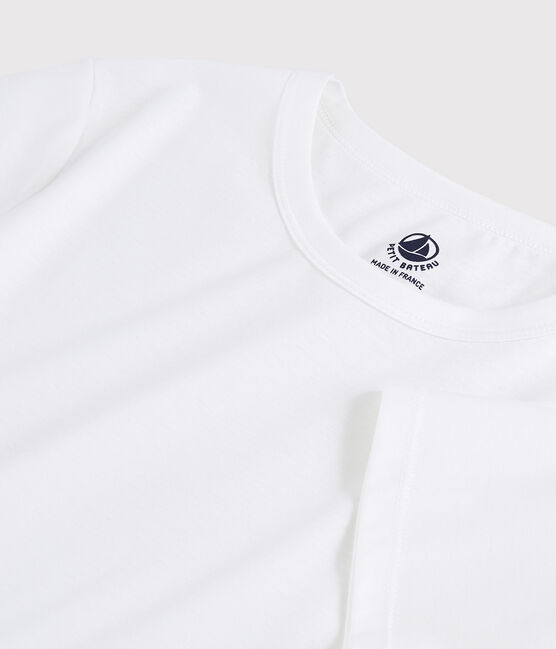T-Shirt aus Sea-Island-Baumwolle für Damen weiss MARSHMALLOW