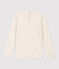Langärmeliges Kinder-T-Shirt aus Baumwolle für Mädchen beige MONTELIMAR CHINE