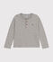 Langärmeliges T-Shirt aus Baumwolle für Kinder/Jungen grau CHATON CHINE
