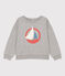 Kinder-Sweatshirt aus Molton für Jungen grau CHATON CHINE
