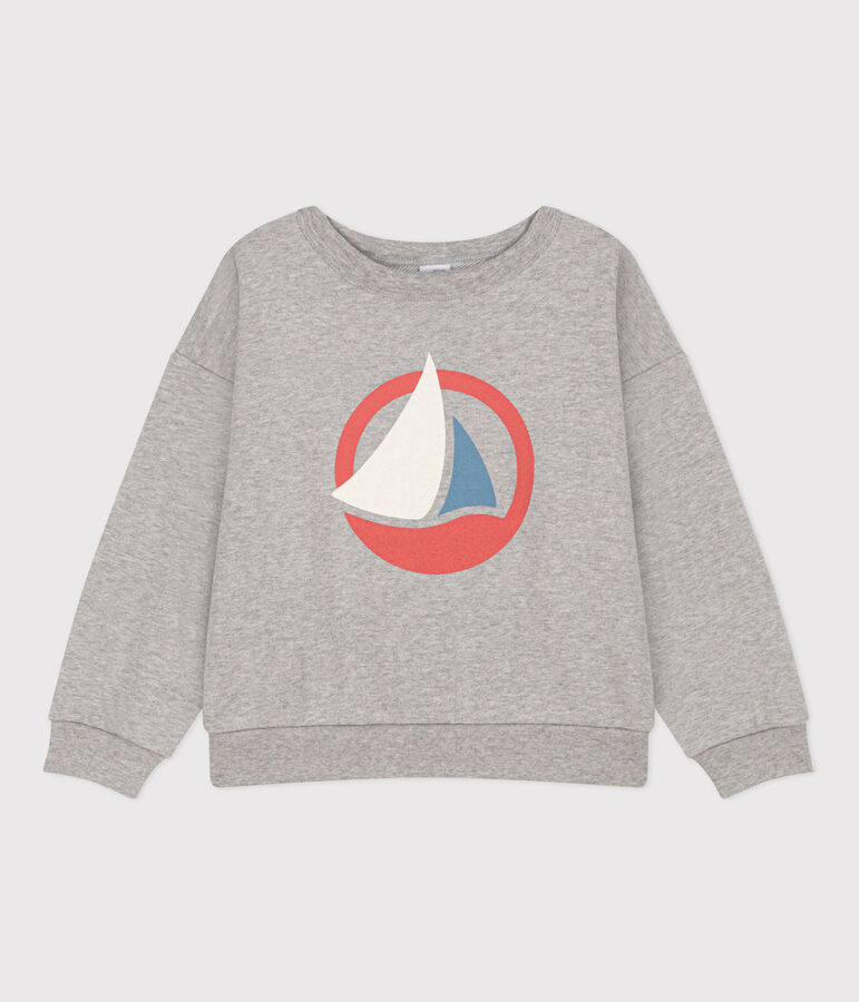 Kinder-Sweatshirt aus Molton f&uuml;r Jungen grau