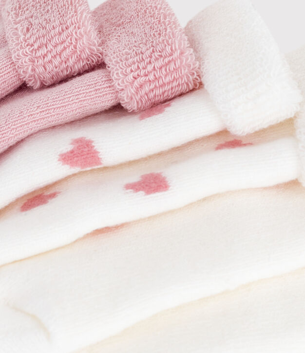 Set mit einfarbigen Socken aus leichtem Baumwoll-Frottee vielfarbig