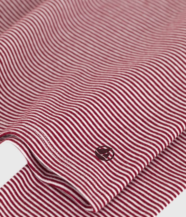 Lang&auml;rmeliges Damen-T-Shirt L&rsquo;Iconique aus Baumwolle rot/weiss