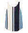 Damen-tanktop aus leinen weiss MARSHMALLOW/weiss MULTICO