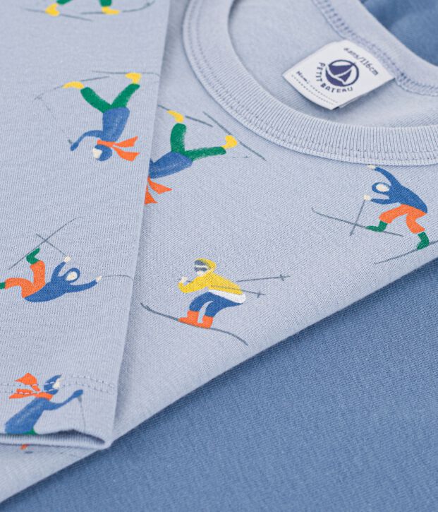 Set lang&auml;rmeliger Kinder T-Shirts aus bedruckter Baumwolle vielfarbig