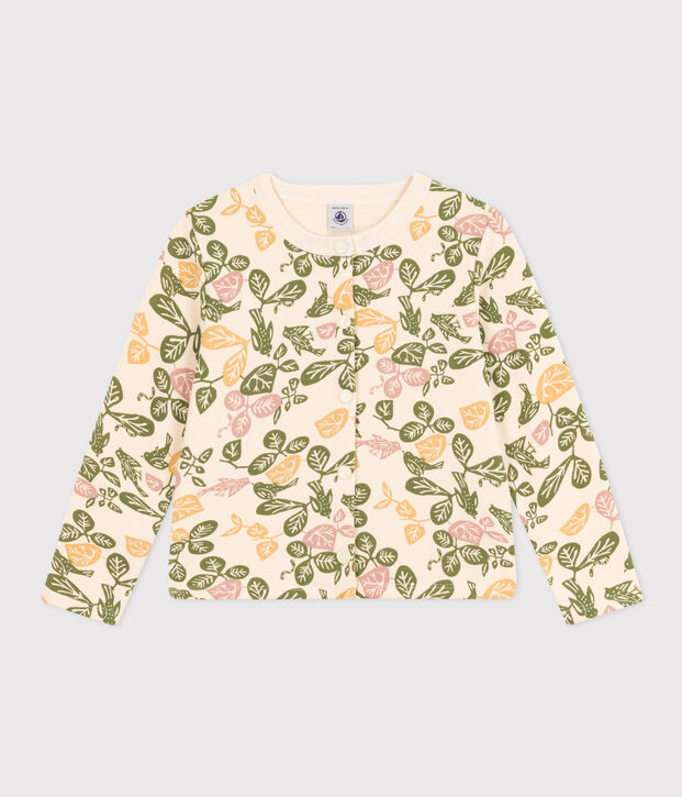 Cardigan aus Baumwolle f&uuml;r M&auml;dchen naturfarben/vielfarbig