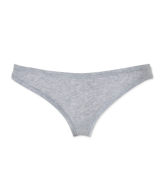 Damen-Slip aus Baumwolle grau