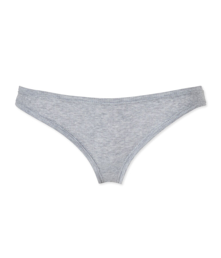 Damen-Slip aus Baumwolle grau