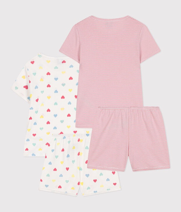 2er-Set Kinder-Kurzpyjamas aus Baumwolle vielfarbig