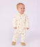 Langer Baby-Overall aus Baumwolle mit Herzmotiv naturfarben/vielfarbig