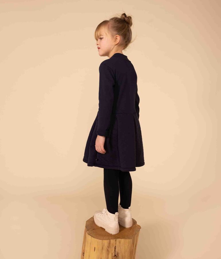 Lang&auml;rmeliges Kinderkleid f&uuml;r M&auml;dchen blau SMOKING