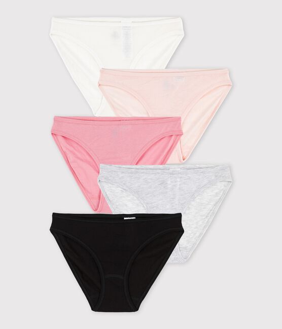 Wochenpack mit 5 Damen-Slips aus leichter Baumwolle Variante 3 PACK
