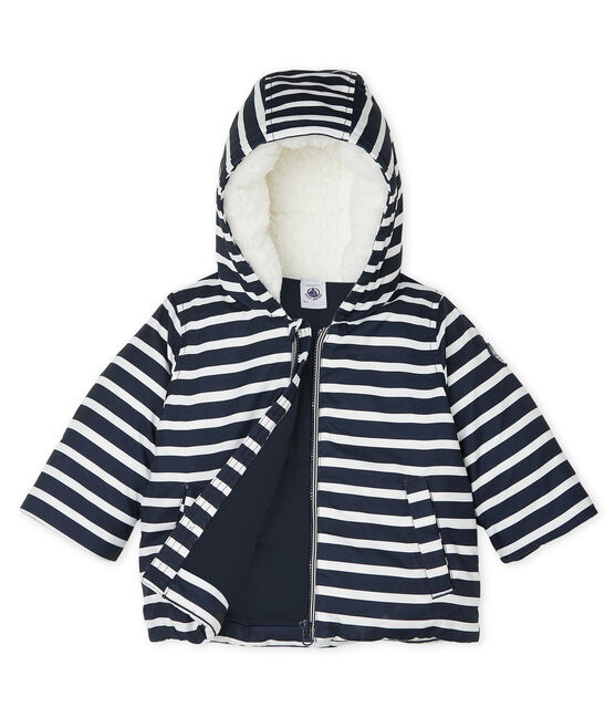 Gestreifte Jacke für Baby Jungen blau SMOKING/weiss MARSHMALLOW