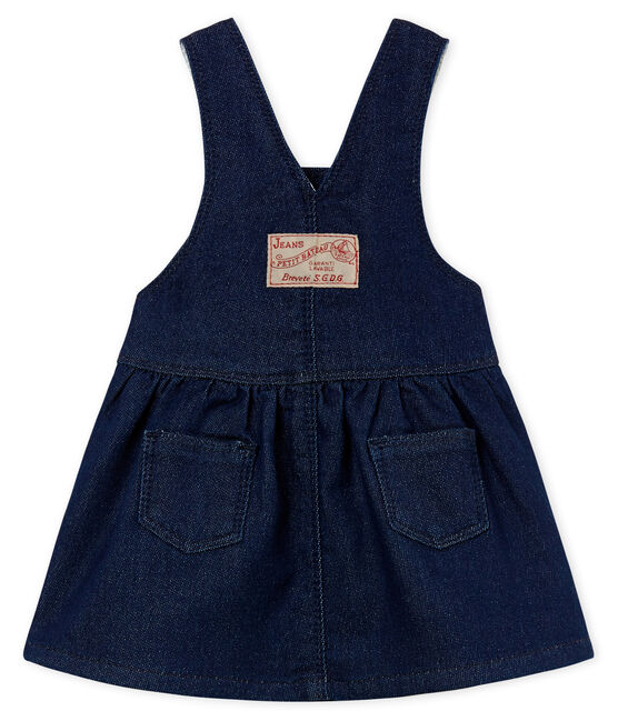 Langes baby-latzleid aus strick im denimlook mädchen blau MEDIEVAL/beige ECRU CN