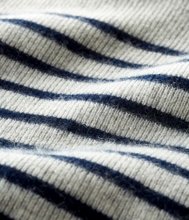 Baby-Kaschmirpullover f&uuml;r Jungen grau/blau