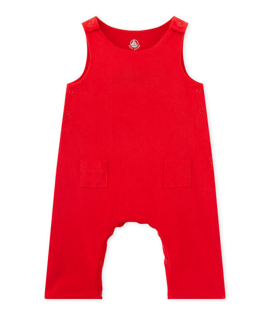 Baby-Jungen-Latzhose aus Nicki rot FROUFROU