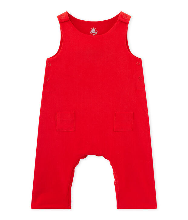 Baby-Jungen-Latzhose aus Nicki rot