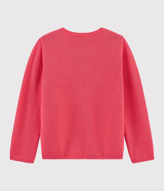 Kinderpullover aus Wolle und Baumwolle für Mädchen rosa ROSE FLASHY