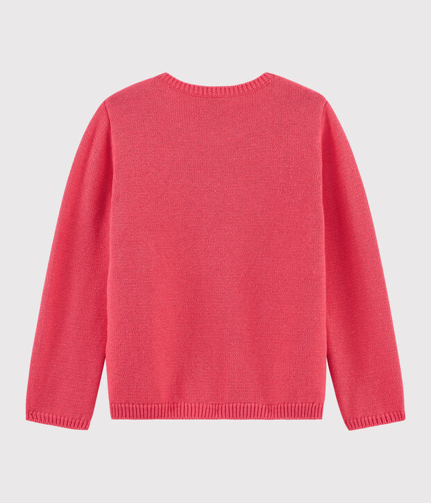 Kinderpullover aus Wolle und Baumwolle f&uuml;r M&auml;dchen rosa