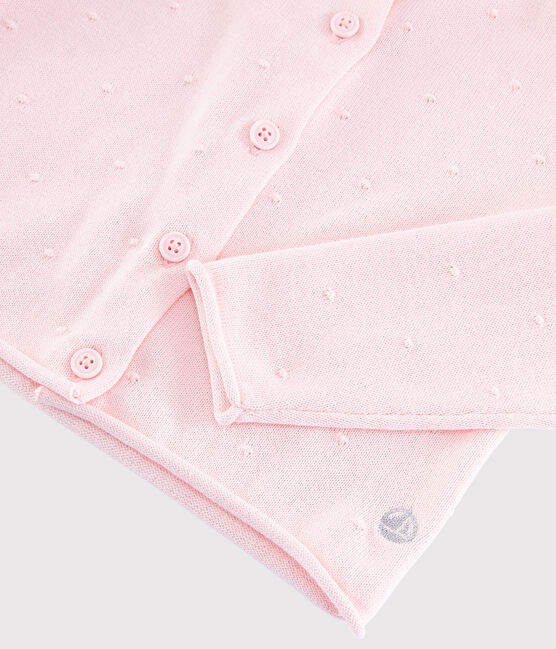 Kinder-Cardigan aus Baumwoll-Strick für Mädchen rosa MINOIS
