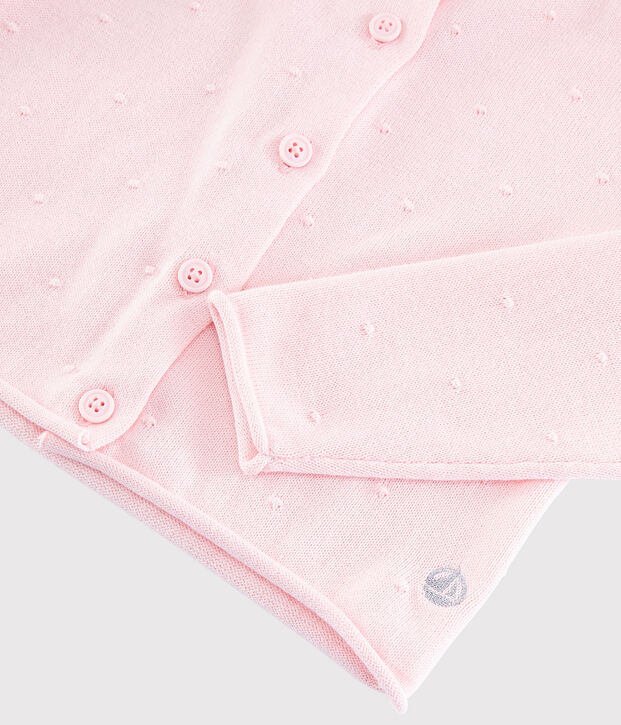 Kinder-Cardigan aus Baumwoll-Strick f&uuml;r M&auml;dchen rosa