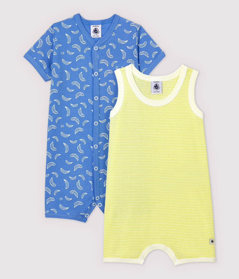 2er-Set Baby-Overall aus Baumwolle vielfarbig