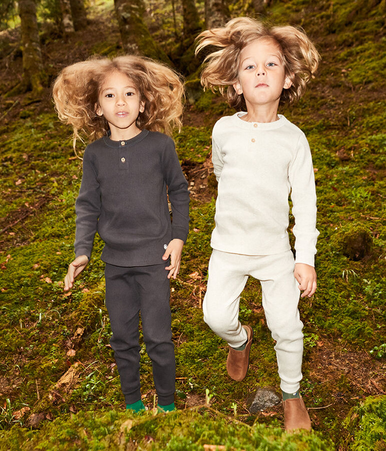 Kinderpyjama aus Baumwolle beige