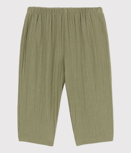 Baby-Hose aus Musselin grün MARECAGE