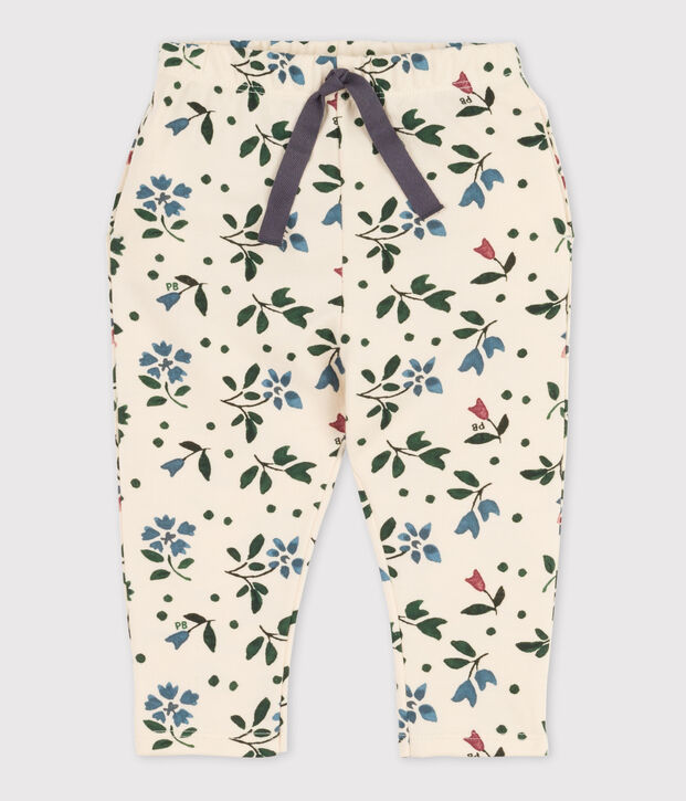 Babyhose aus Molton mit Print naturfarben/vielfarbig