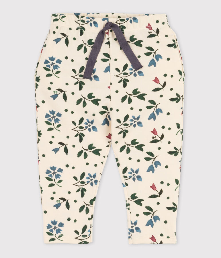 Babyhose aus Molton mit Print weiss AVALANCHE/ MULTICO