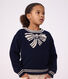 Kinder-Pullover aus Wolle und Baumwolle mit Schleifenmotiv