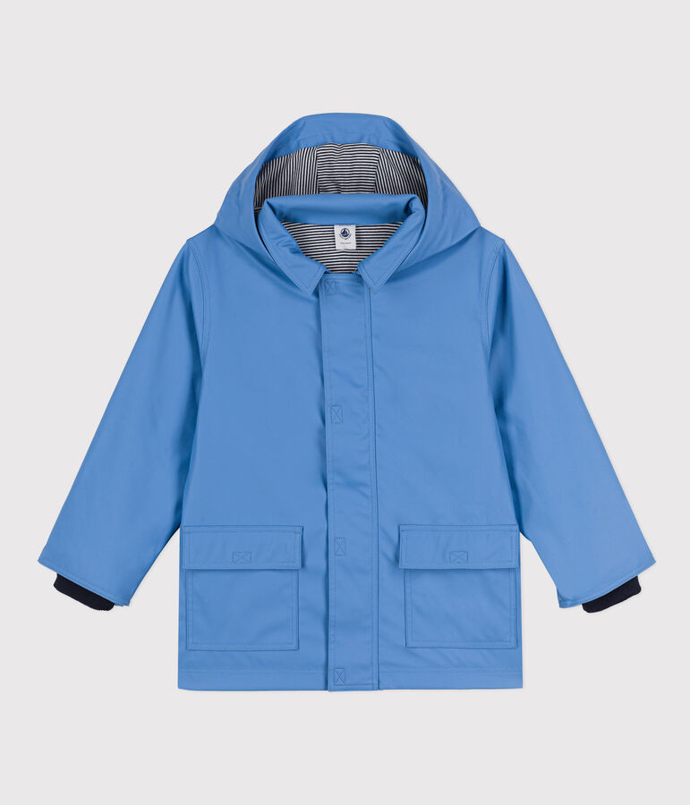 KLASSISCHE KINDER-REGENJACKE AUS RECYCELTEM MATERIAL blau