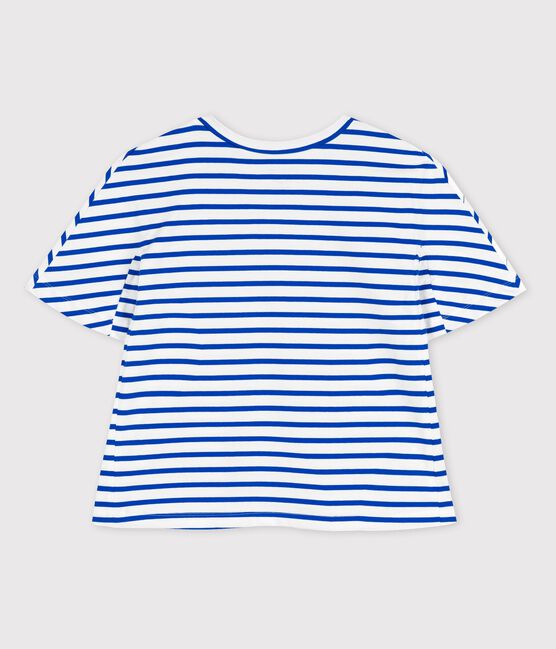Matrosenshirt in einer Hyères-Neuauflage für Damen weiss ECUME/blau DELFT