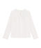 Langärmeliges Kinder-T-Shirt Mädchen weiss MARSHMALLOW