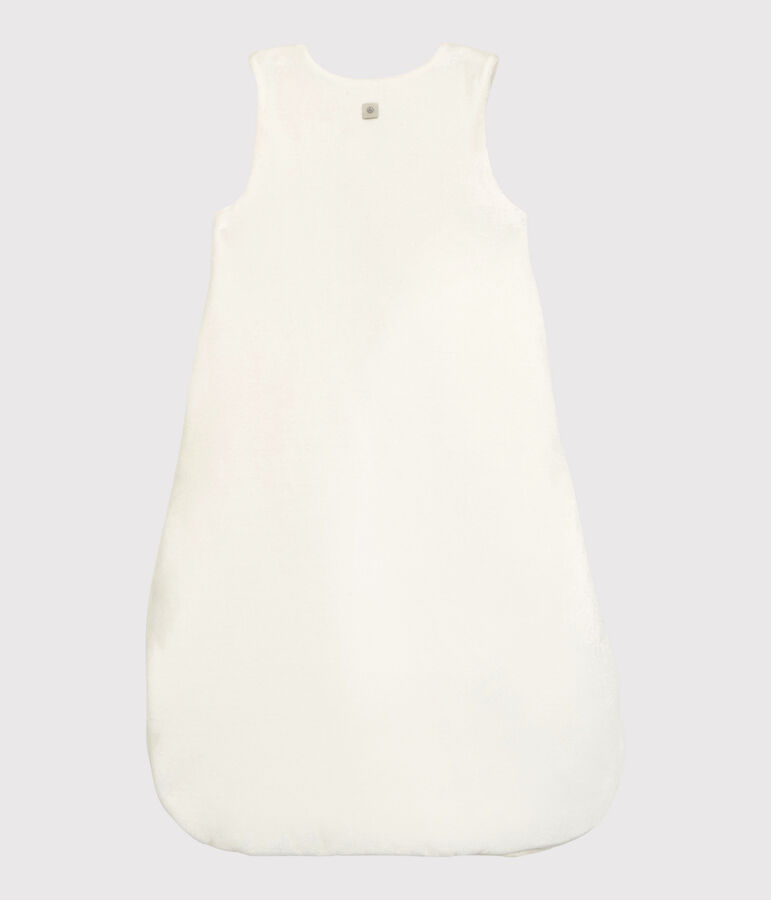 Baby-Schlafsack aus Bio-Baumwoll-Velours mit H&auml;schen-Motiv weiss