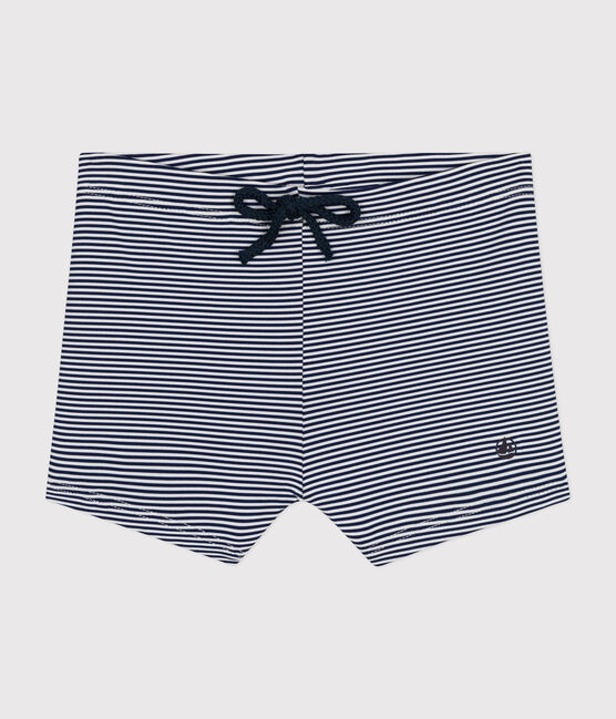 Baby-Badeshorts blau MEDIEVAL/weiss MARSHMALLOW