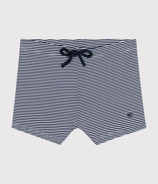 Baby-Badeshorts blau/weiss