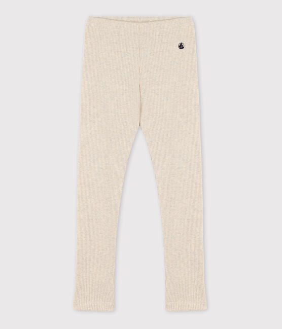 Kinder-Leggings aus Baumwolle für Mädchen beige MONTELIMAR CHINE