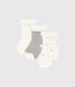 3er-Set Baby-Stricksocken einfarbig und gestreift