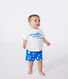 Kurzärmeliges Baby-T-Shirt aus einfarbiger Baumwolle