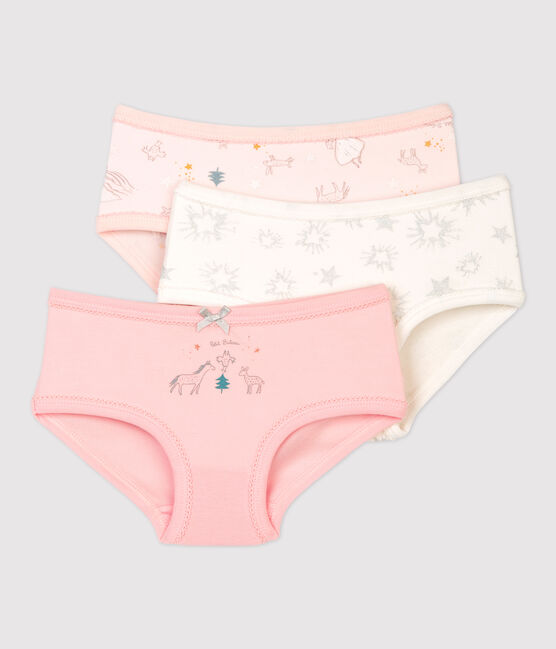 3er-Set Slips aus Baumwolle mit Herzmotiv für Mädchen variante 1